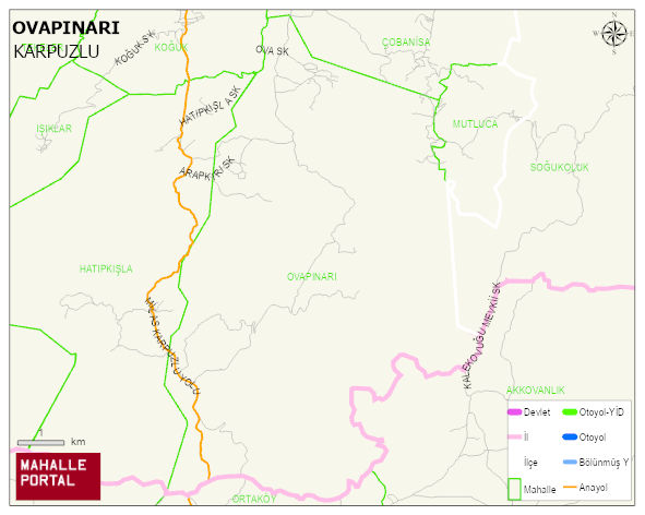 OVAPINARI Mahallesi Haritası | Sayısal Bölge Görünümü