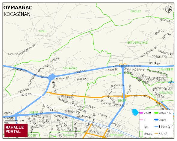 OYMAAĞAÇ Mahallesi Haritası | Detaylı Köy ve Mahalle Görünümü