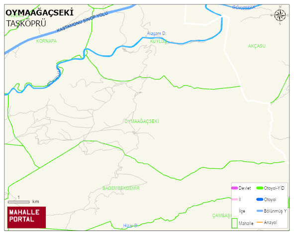 OYMAAĞAÇSEKİ Köyü Haritası | İnteraktif Köy ve Mahalle Sınırları