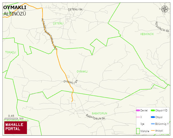 OYMAKLI Mahallesi Haritası | İnteraktif Köy ve Mahalle Sınırları