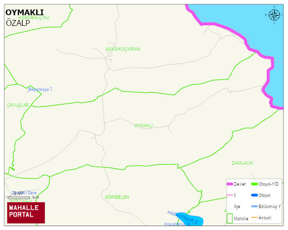 OYMAKLI Mahallesi Haritası | Sayısal Bölge Görünümü