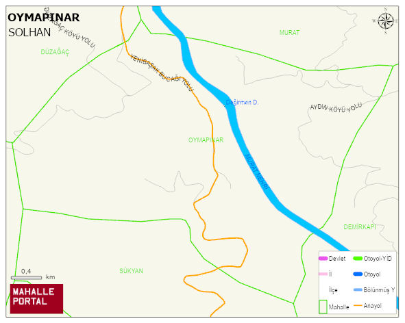 OYMAPINAR Köyü Haritası | İnteraktif Köy ve Mahalle Sınırları