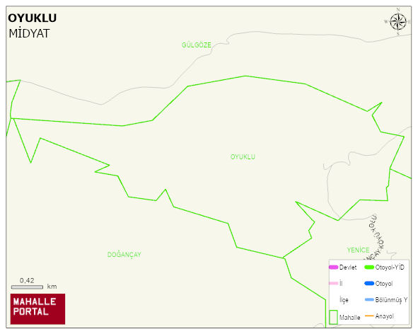 OYUKLU Mahallesi Haritası | Mahalle ve Köy Sınırı