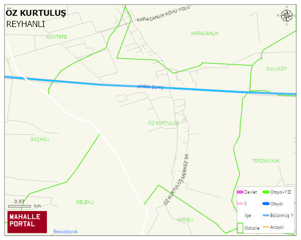 ÖZ KURTULUŞ Mahallesi Haritası | Güncel Mahalle ve Köy Haritası