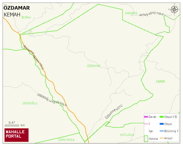 ÖZDAMAR Köyü Haritası | Güncel Mahalle ve Köy Haritası