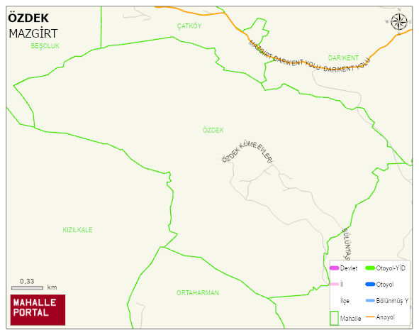 ÖZDEK Köyü Haritası | Detaylı Köy ve Mahalle Görünümü