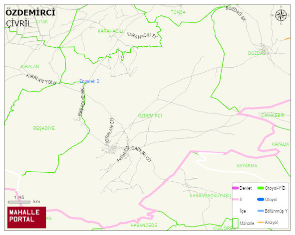 ÖZDEMİRCİ Mahallesi Haritası | İnteraktif Köy ve Mahalle Sınırları