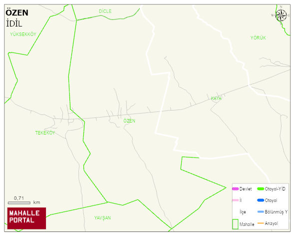 ÖZEN Köyü Haritası | Mahalle Sokak Haritası