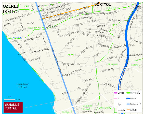 ÖZERLİ Mahallesi Haritası | İnteraktif Köy ve Mahalle Sınırları