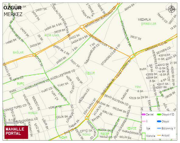 ÖZGÜR Mahallesi Haritası | Detaylı Köy ve Mahalle Görünümü