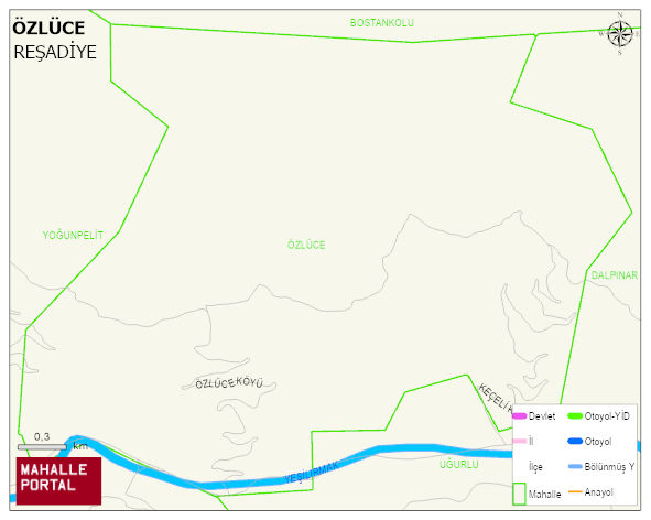 ÖZLÜCE Köyü Haritası | Mahalle Sokak Haritası