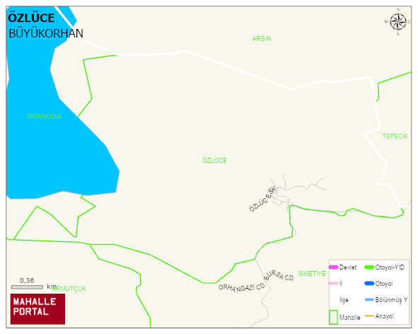 ÖZLÜCE Mahallesi Haritası | Mahalle ve Köy Sınırı
