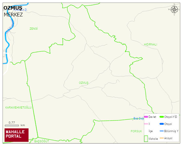 OZMUŞ Köyü Haritası | Uydu Görüntüsü ve Harita Detayları
