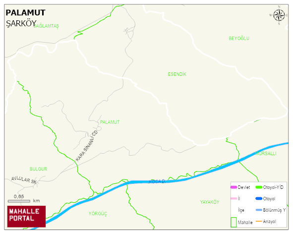 PALAMUT Mahallesi Haritası | İnteraktif Köy ve Mahalle Sınırları