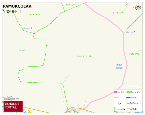 PAMUKÇULAR Köyü Haritası | Detaylı Köy ve Mahalle Görünümü