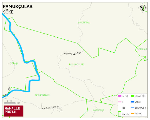 PAMUKÇULAR Mahallesi Haritası | Dağlar, Ovalar ve Akarsu Bilgileri