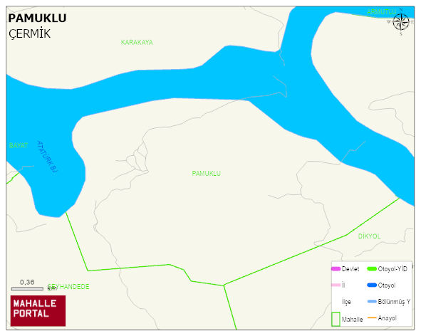 PAMUKLU Mahallesi Haritası | Sayısal Bölge Görünümü