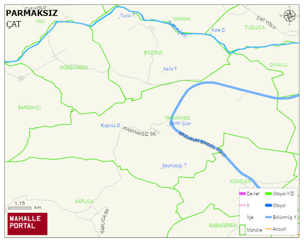 PARMAKSIZ Mahallesi Haritası | Mahalle Sokak Haritası