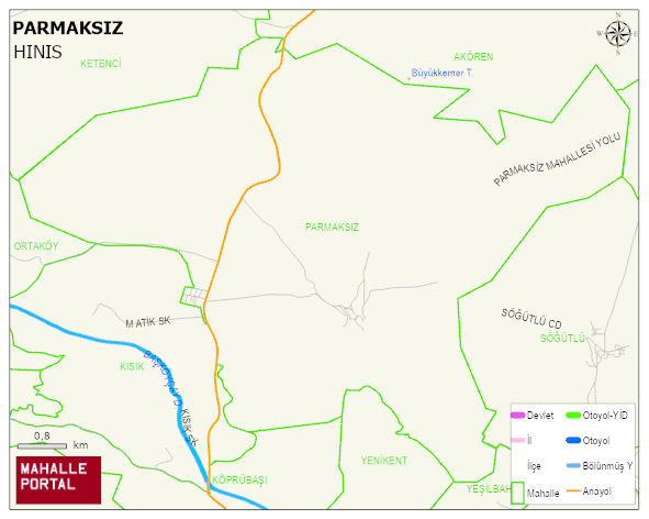 PARMAKSIZ Mahallesi Haritası | İnteraktif Köy ve Mahalle Sınırları