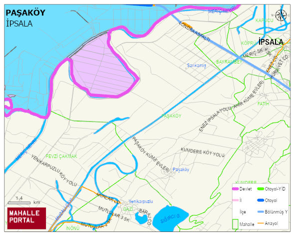 PAŞAKÖY Köyü Haritası | Detaylı Köy ve Mahalle Görünümü