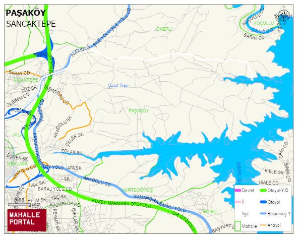 PAŞAKÖY Mahallesi Haritası | Yükselti ve Doğa Özellikleri