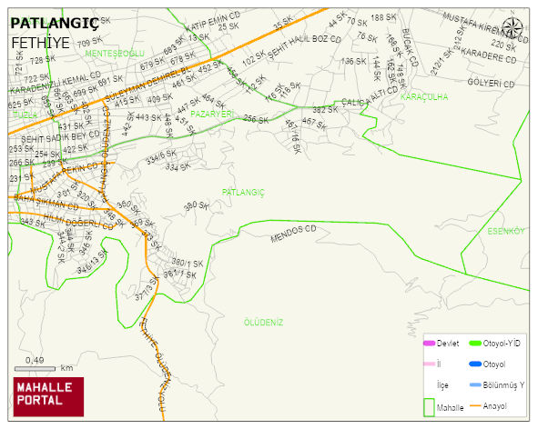 PATLANGIÇ Mahallesi Haritası | Uydu Görüntüsü ve Harita Detayları