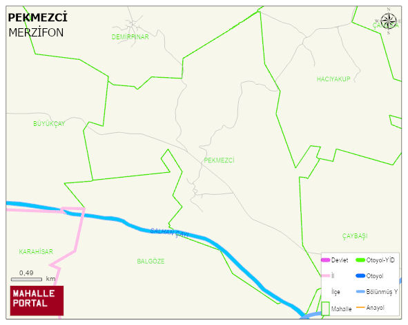 PEKMEZCİ Köyü Haritası | Detaylı Köy ve Mahalle Görünümü