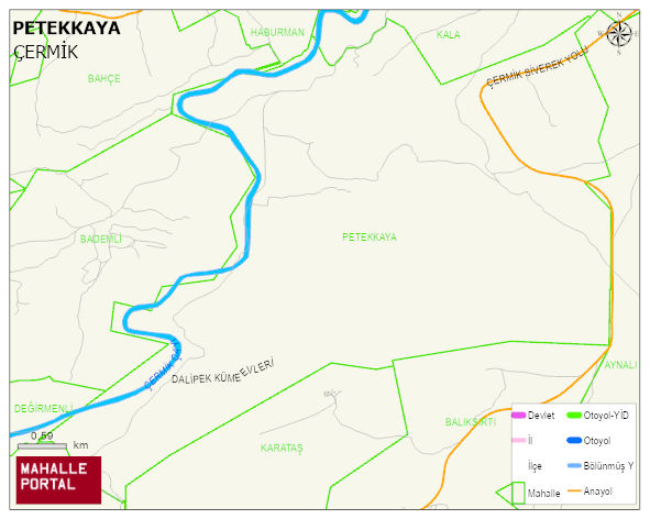 PETEKKAYA Mahallesi Haritası | Coğrafi Yapı ve Detaylı Haritası