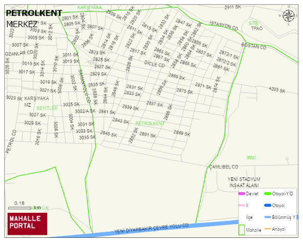 PETROLKENT Mahallesi Haritası | Mahalle ve Köy Sınırı