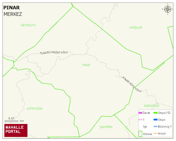 PINAR Köyü Haritası | İnteraktif Köy ve Mahalle Sınırları