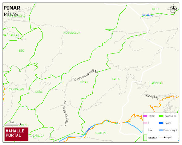 PİNAR Mahallesi Haritası | Güncel Mahalle ve Köy Haritası