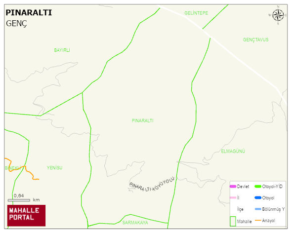 PINARALTI Köyü Haritası | İnteraktif Köy ve Mahalle Sınırları