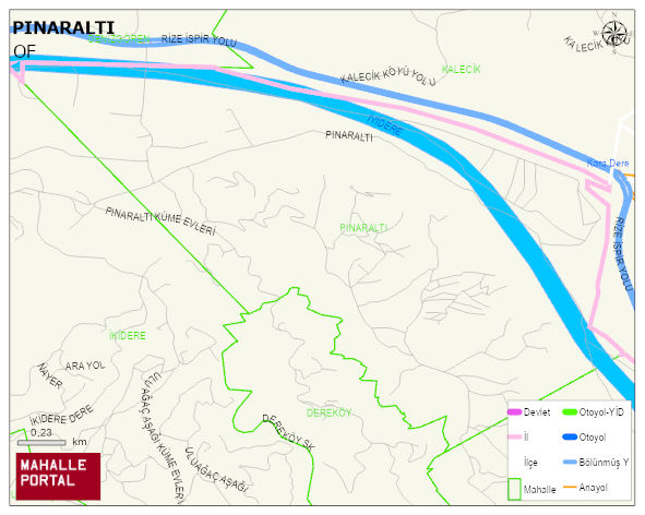 PINARALTI Mahallesi Haritası | Mahalle ve Köy Sınırı