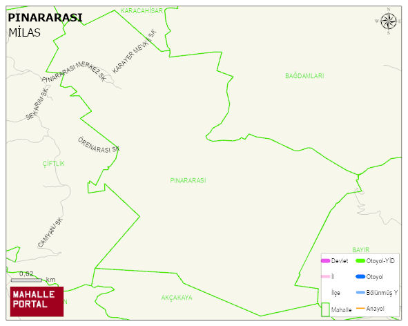PINARARASI Mahallesi Haritası | Güncel Mahalle ve Köy Haritası
