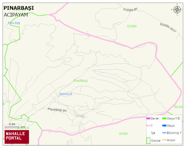 PINARBAŞI Mahallesi Haritası | Coğrafi Yapı ve Detaylı Haritası