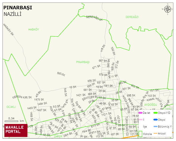 PINARBAŞI Mahallesi Haritası | Sayısal Bölge Görünümü