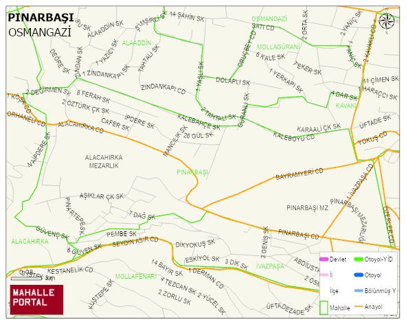 PINARBAŞI Mahallesi Haritası | İnteraktif Köy ve Mahalle Sınırları