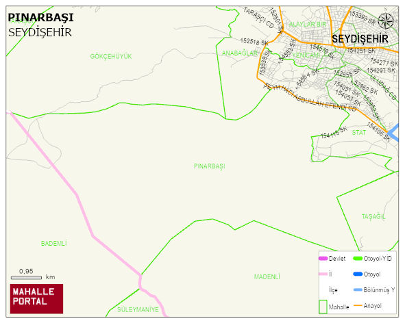 PINARBAŞI Mahallesi Haritası | Detaylı Köy ve Mahalle Görünümü