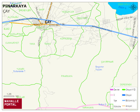 PINARKAYA Köyü Haritası | Detaylı Köy ve Mahalle Görünümü