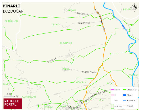 PINARLI Mahallesi Haritası | Mahalle ve Köy Sınırı