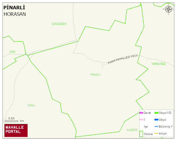 PİNARLİ Mahallesi Haritası | Detaylı Köy ve Mahalle Görünümü