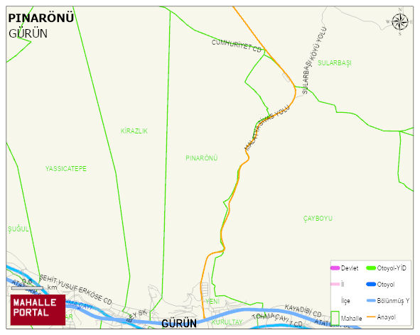 PINARÖNÜ Mahallesi Haritası | İnteraktif Köy ve Mahalle Sınırları