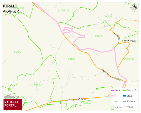 PİRALİ Mahallesi Haritası | Coğrafi Yapı ve Detaylı Haritası
