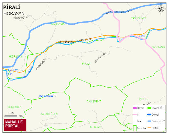 PİRALİ Mahallesi Haritası | Detaylı Köy ve Mahalle Görünümü