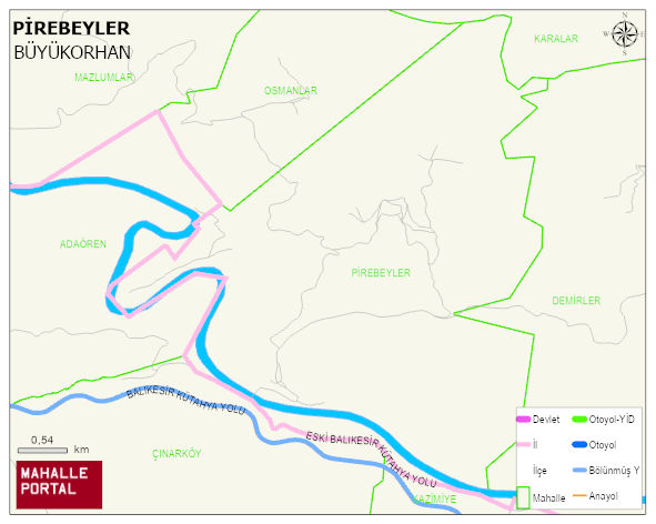 PİREBEYLER Mahallesi Haritası | İnteraktif Köy ve Mahalle Sınırları