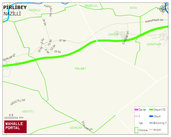 PİRLİBEY Mahallesi Haritası | İnteraktif Köy ve Mahalle Sınırları