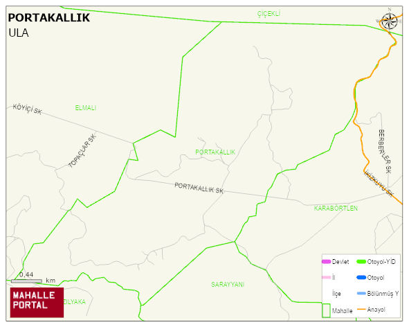 PORTAKALLIK Mahallesi Haritası | Güncel Mahalle ve Köy Haritası