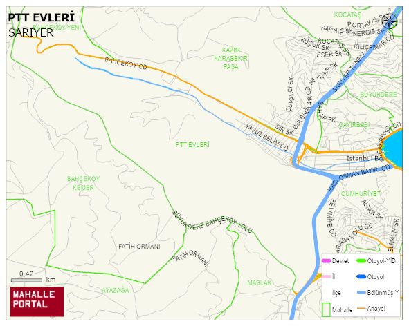 PTT EVLERİ Mahallesi Haritası | Dağlar, Ovalar ve Akarsu Bilgileri