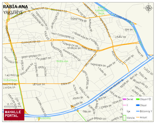 RABİA ANA Mahallesi Haritası | İnteraktif Köy ve Mahalle Sınırları