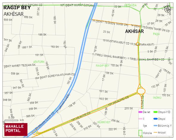 RAGIP BEY Mahallesi Haritası | Mahalle ve Köy Sınırı